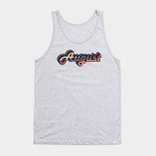 august - vintage retro 70s future b Tank Top